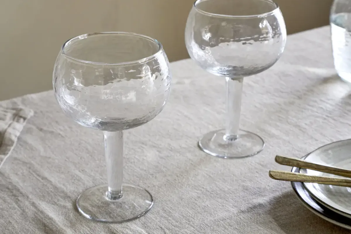 Entertaining Glasses^Nkuku Yala Hammered Gin Glass - (Set of 2) Clear