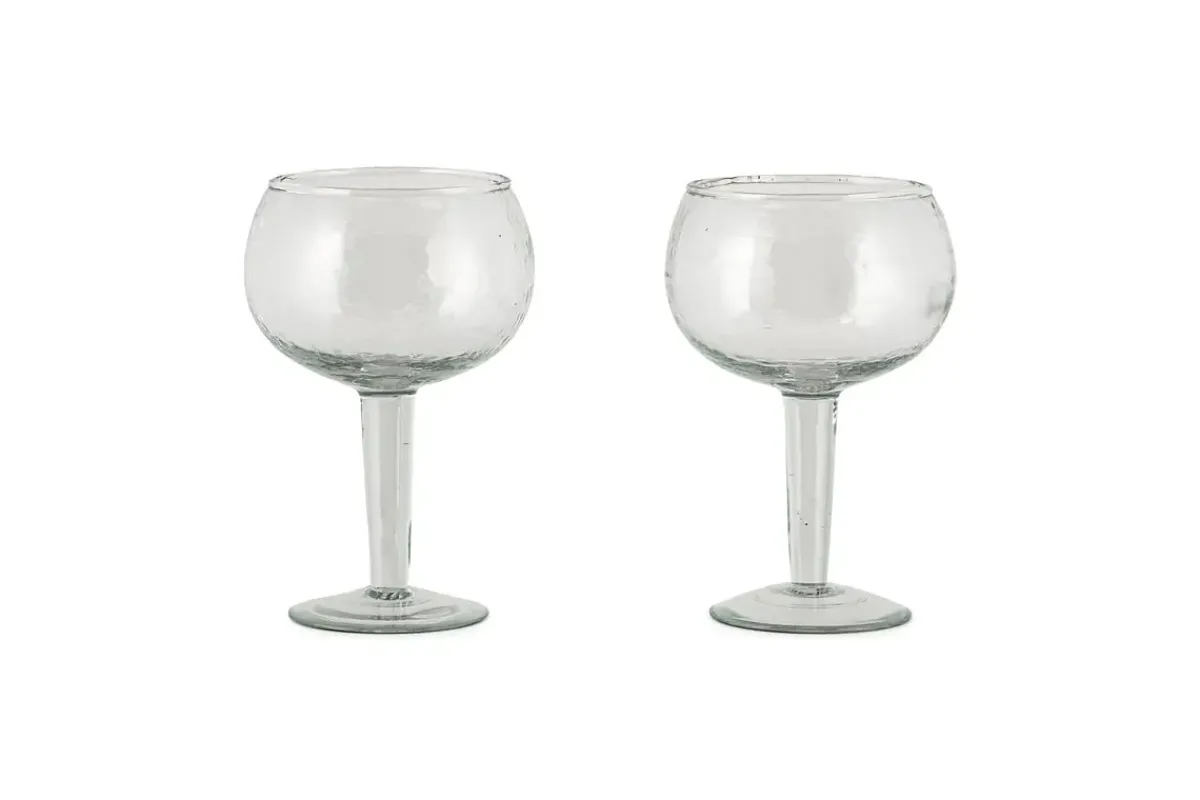 Entertaining Glasses^Nkuku Yala Hammered Gin Glass - (Set of 2) Clear