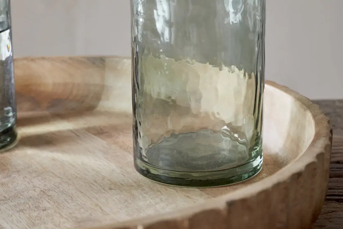 Everyday Glassware|Tumblers^Nkuku Yala Hammered Highball - (Set of 4) Sage Green