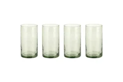 Everyday Glassware|Tumblers^Nkuku Yala Hammered Highball - (Set of 4) Sage Green