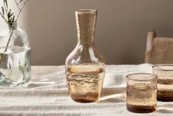 Jugs^Nkuku Yala Hammered Jug - Dusty Terracotta