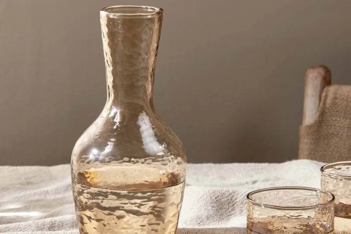 Jugs^Nkuku Yala Hammered Jug - Dusty Terracotta