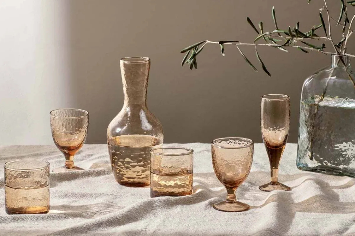 Jugs^Nkuku Yala Hammered Jug - Dusty Terracotta