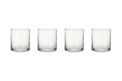 Everyday Glassware|Tumblers^Nkuku Yala Hammered Tumbler - (Set of 4) Clear Glass