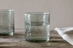 Breakfast Accessories|Tumblers^Nkuku Yala Hammered Tumbler - (Set of 4) Sage Green