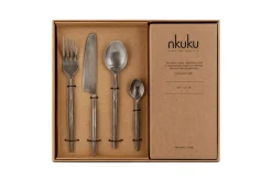 Cutlery|Cutlery^Nkuku Yani Cutlery Set - Matt Black (Set of 16)