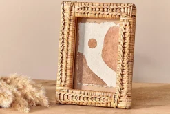 Decorative Home Accessories|Desk Accessories^Nkuku Yanis Rattan Photo Frame