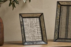 Decorative Home Accessories|Photo Frames^Nkuku Yash Antique Glass & Iron Photoframe - Antique Black