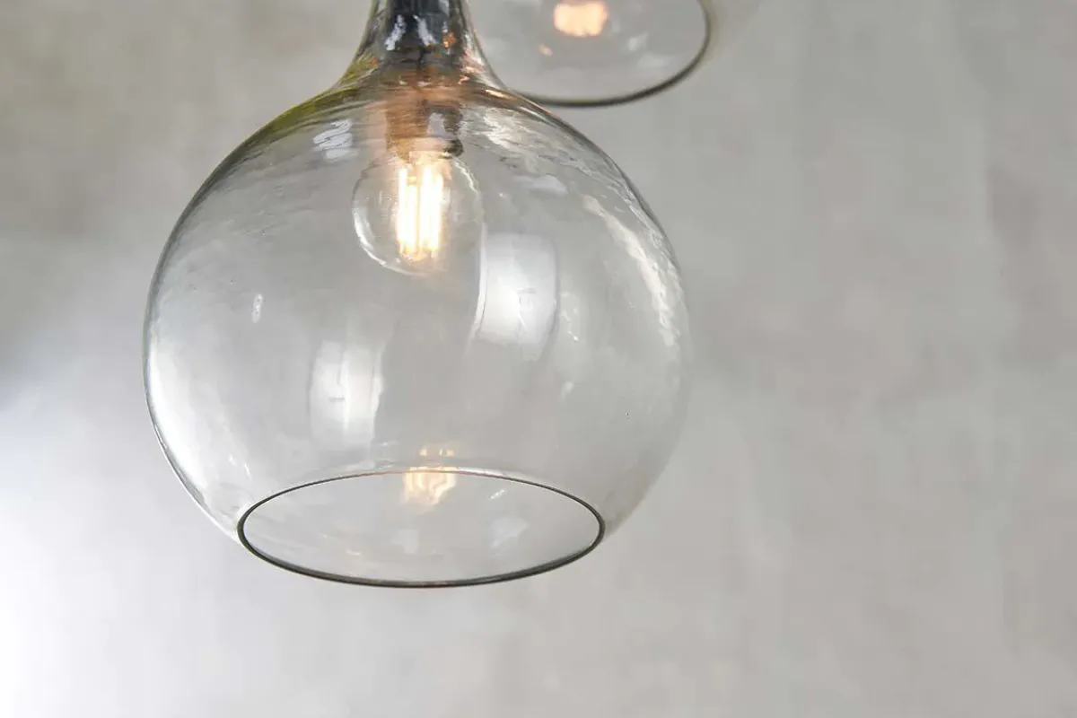 Statement Lighting|Pendant Lighting^Nkuku Ziva Recycled Glass Cluster Pendant - Clear