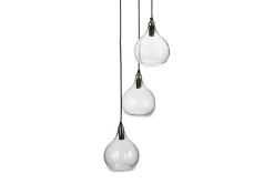 Statement Lighting|Pendant Lighting^Nkuku Ziva Recycled Glass Cluster Pendant - Clear