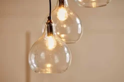 Statement Lighting|Pendant Lighting^Nkuku Ziva Statement Recycled Glass Cluster Pendant - Clear