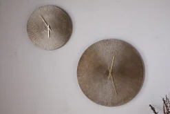 Clocks^Nkuku Zuwena Etched Wall Clock - Antique Brass