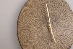 Clocks^Nkuku Zuwena Etched Wall Clock - Antique Brass